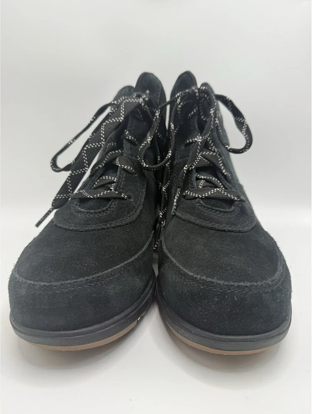 SOREL Evie Sport Lace Wedge Black Suede Ankle Boot Bootie Women Sz 10 NWOB